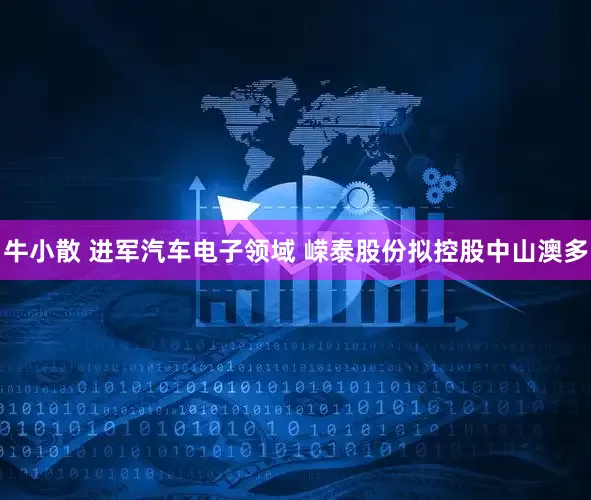 牛小散 进军汽车电子领域 嵘泰股份拟控股中山澳多